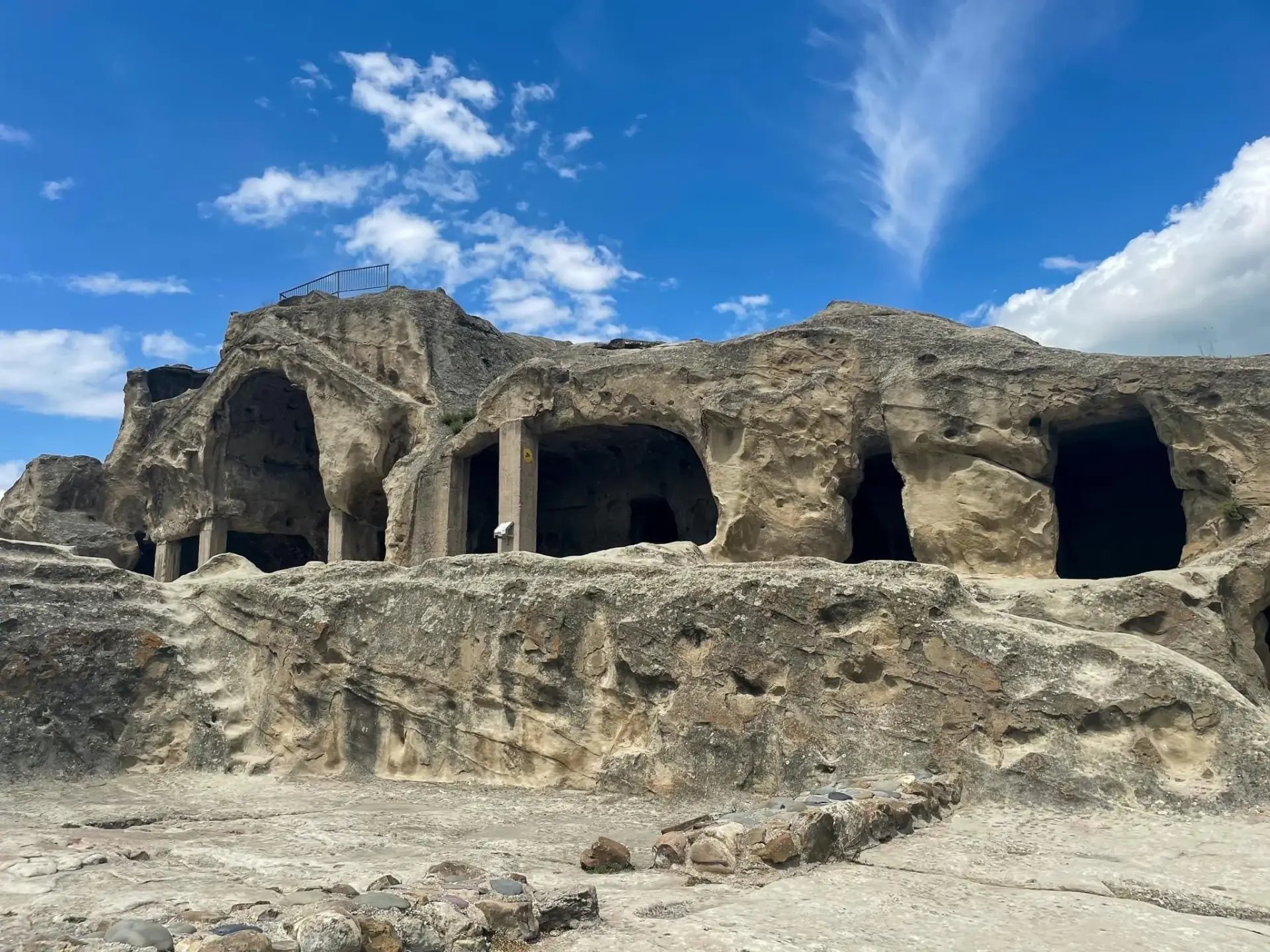 Uplistsikhe cave dwellings carved into rock