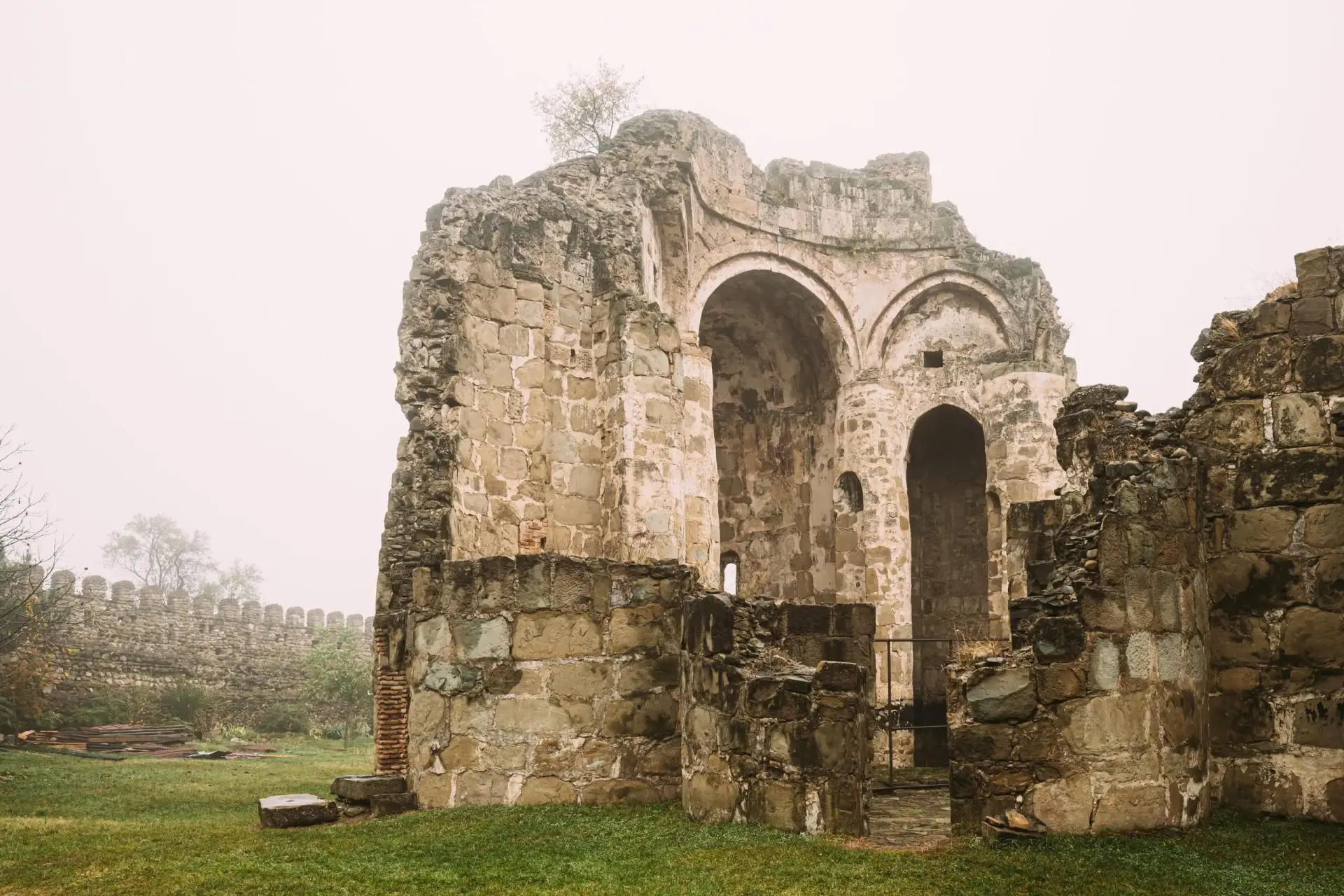 Historic Ninotsminda village ruins in Kakheti Georgia