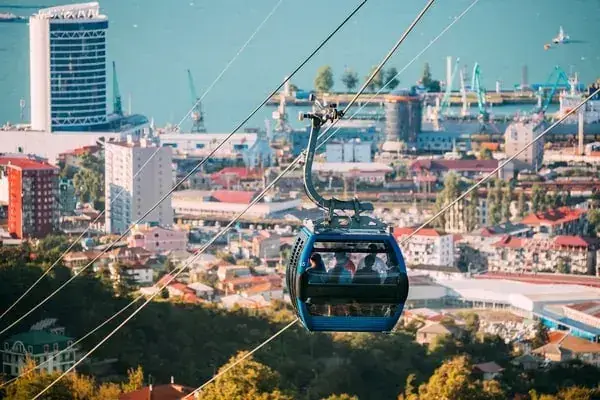 Batumi cableway above the Black Sea