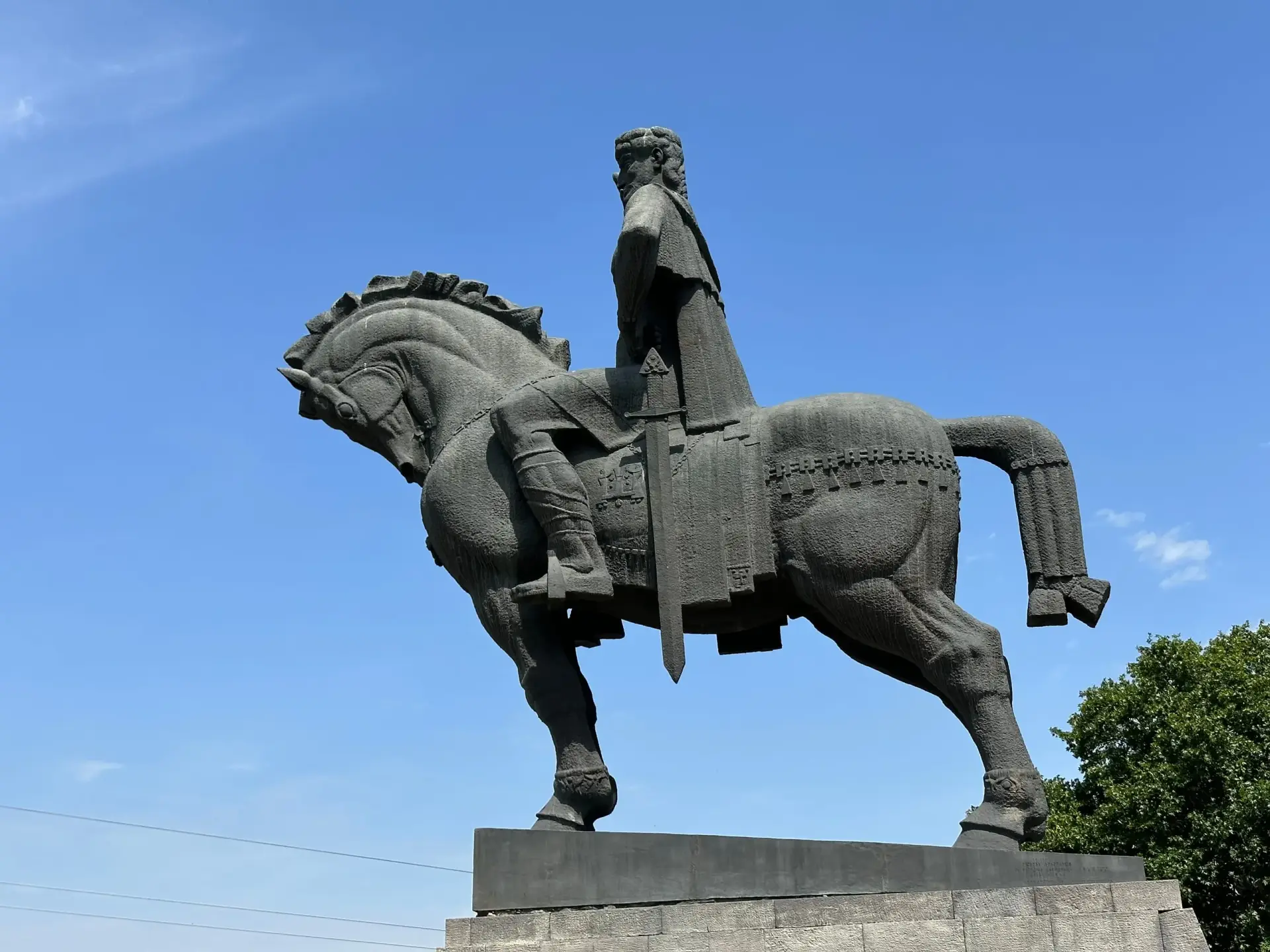 Modern Tbilisi architecture contrasting with historic buildings